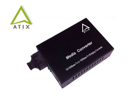 ATIX-10/100M WDM Media Converter, Tx1310/Rx1550nm, 20km SC.